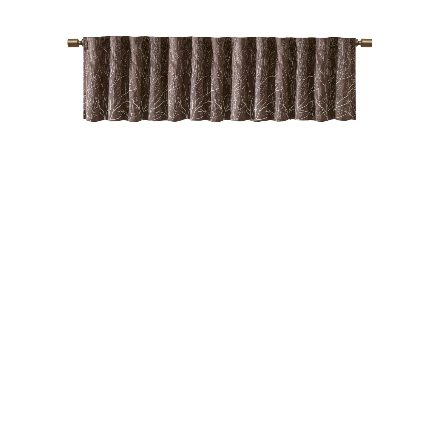 Madison Park Faux Silk Embroidered Window Valance