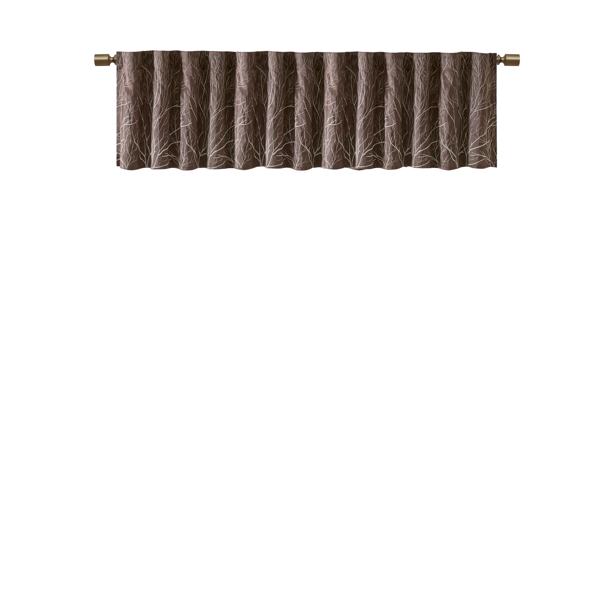 Madison Park Faux Silk Embroidered Window Valance