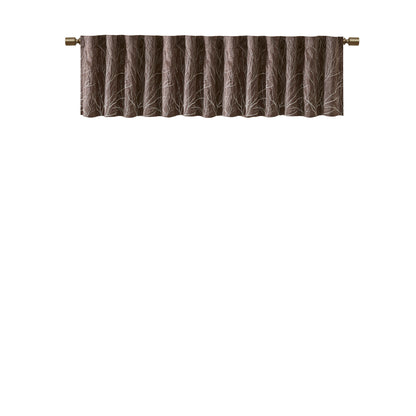 Madison Park Faux Silk Embroidered Window Valance