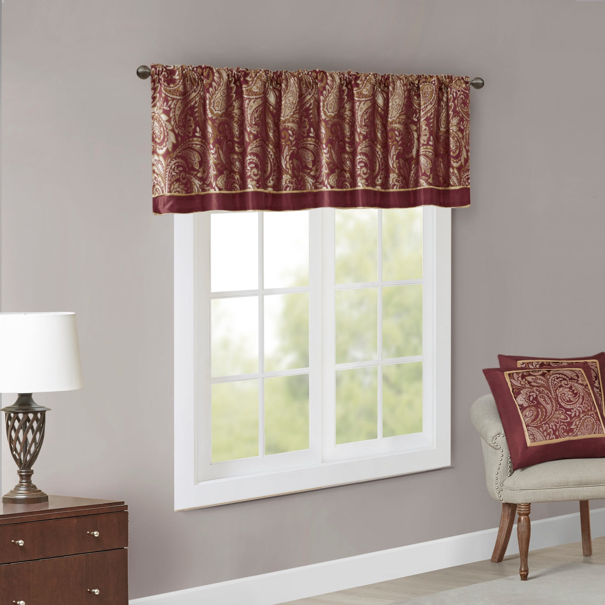 Madison Park Jacquard Window Valance