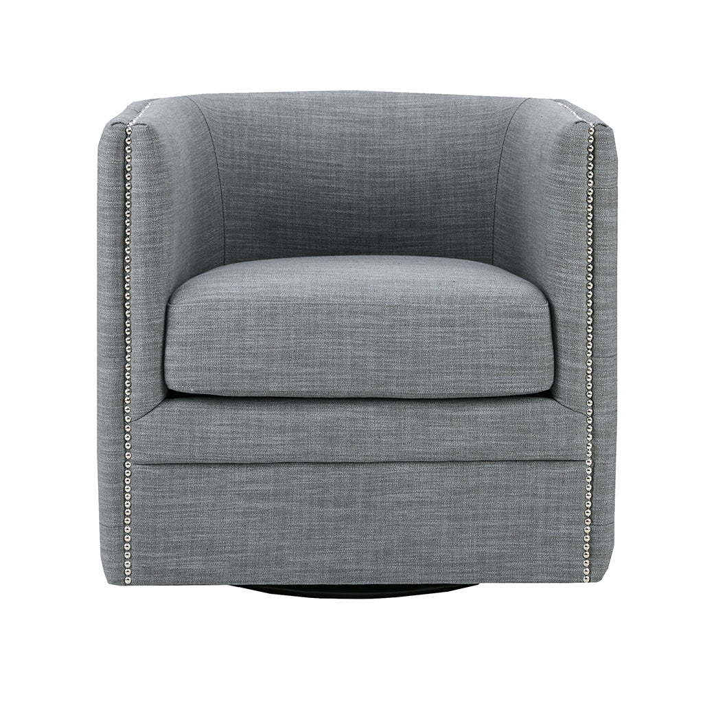 Madison Park Tufted Barrel Swivel Chair