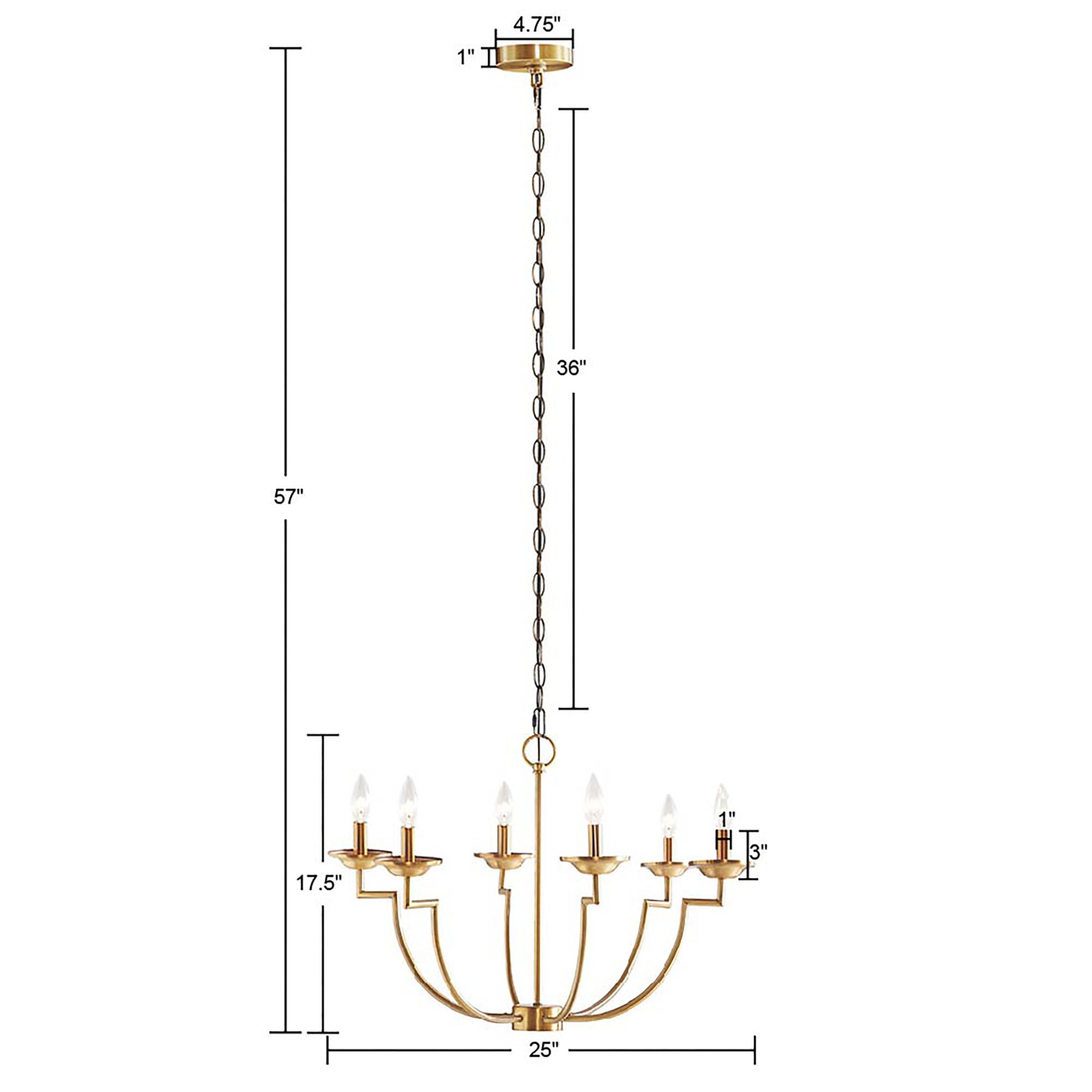 Hampton Hill 6-Light Traditional Candelabra Styled Chandelier