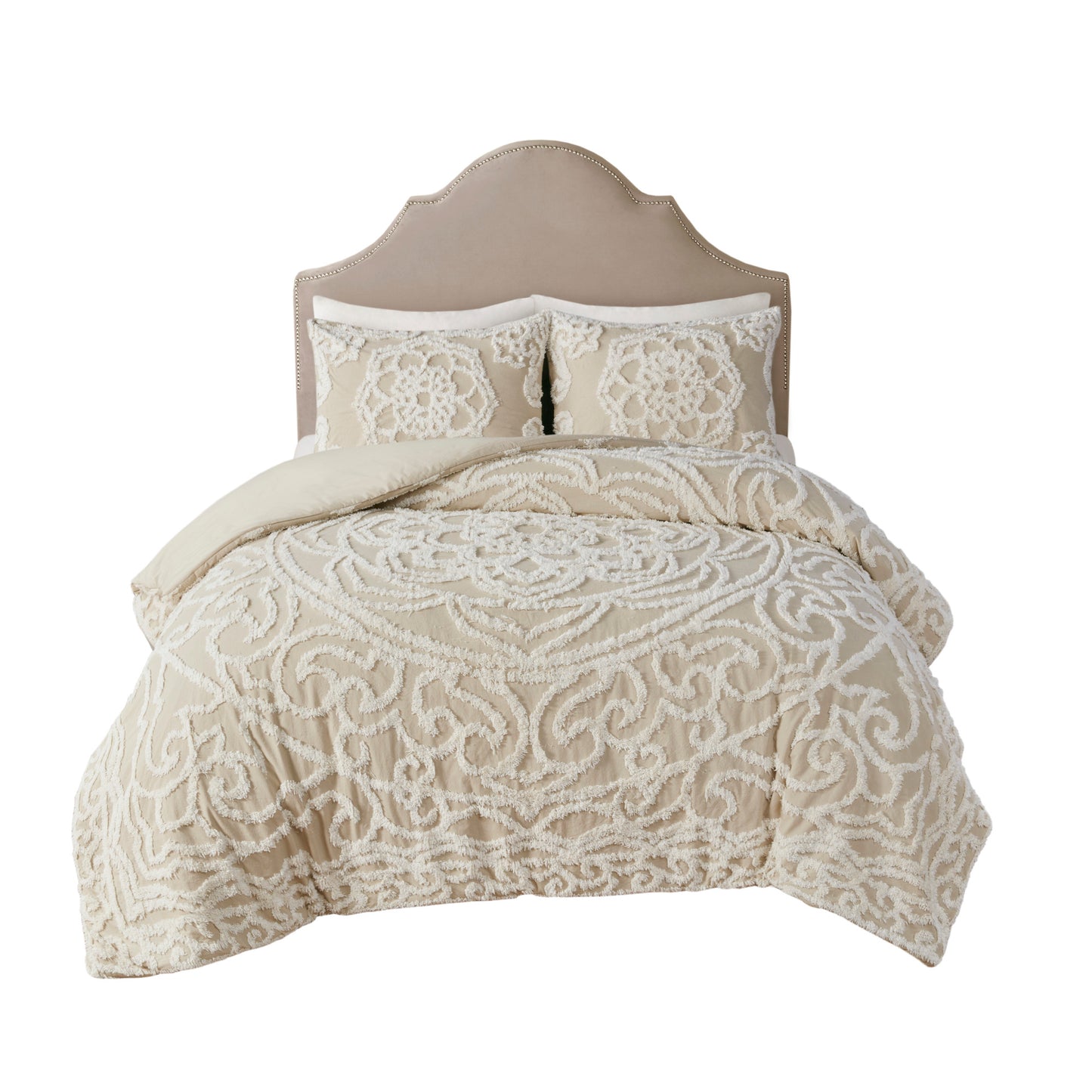 Madison Park 3 piece Tufted Cotton duvet cover set