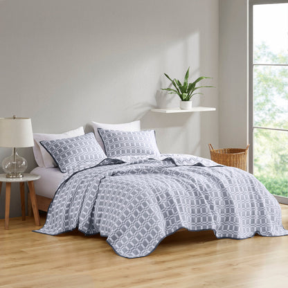 🎁 Harlow 3 Piece Reversible Matelasse Coverlet Set (100% off)