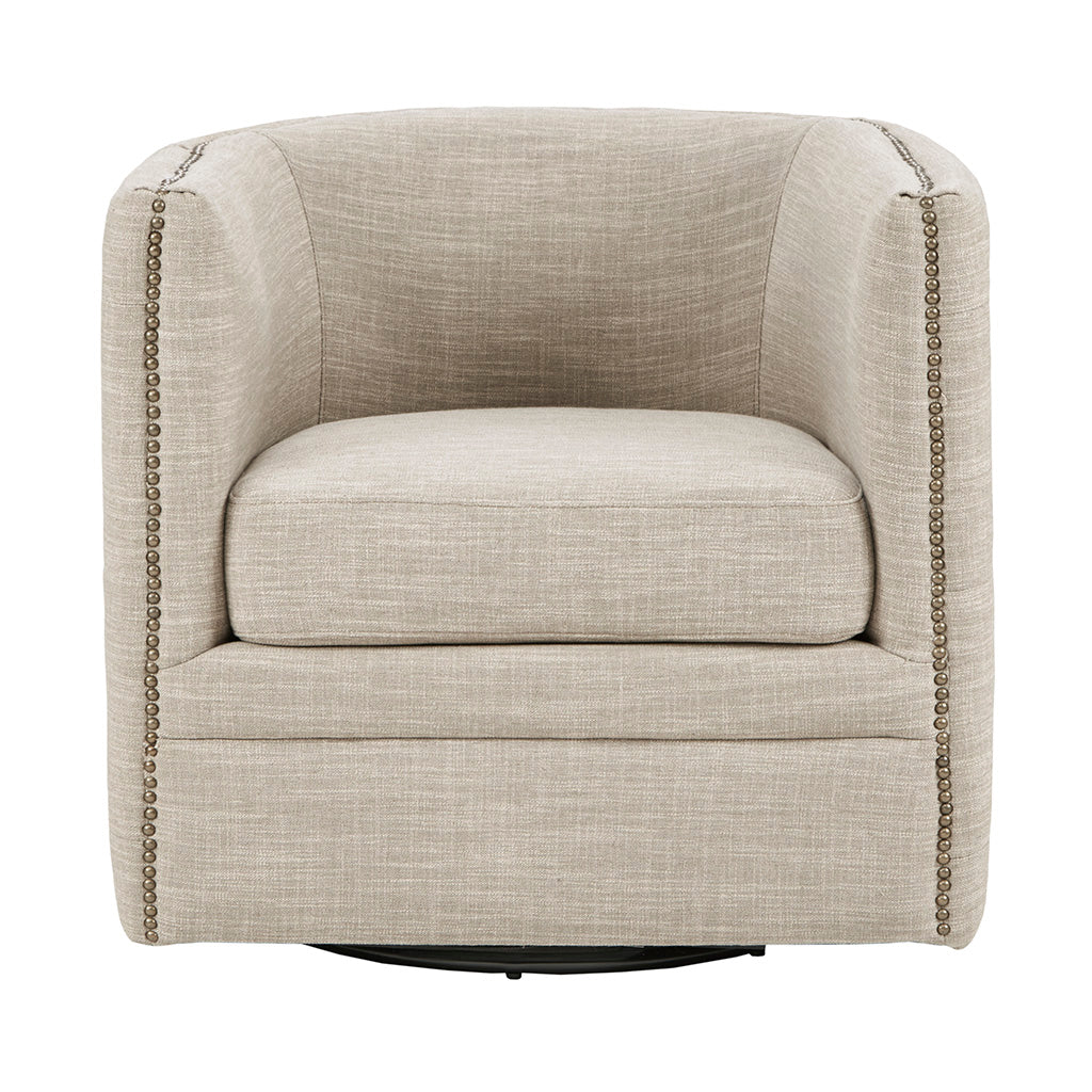 Madison Park Tufted Barrel Swivel Chair