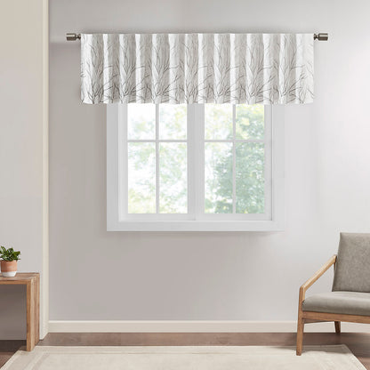 Madison Park Faux Silk Embroidered Window Valance