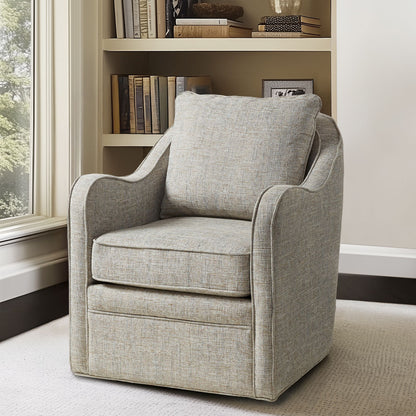 Madison Park Wide Seat Swivel Arm Chair