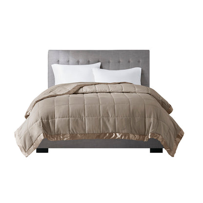 Madison Park Lightweight Down Alternative Blanket with Satin Trim