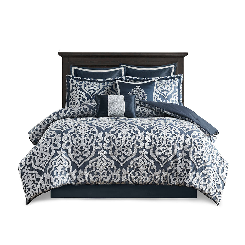 Madison Park 8 Piece Jacquard Comforter Set