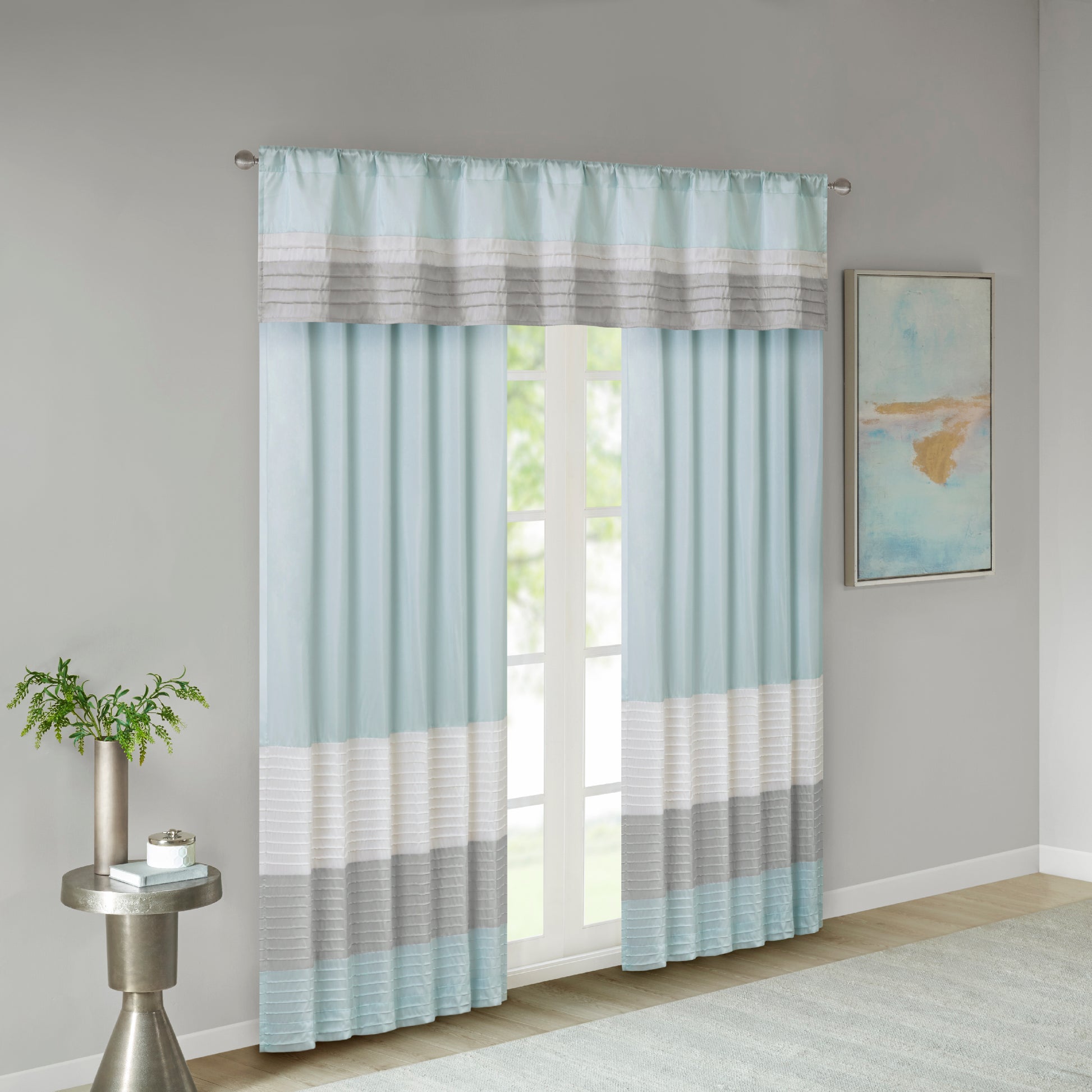 Madison Park Polyoni Pintuck Valance