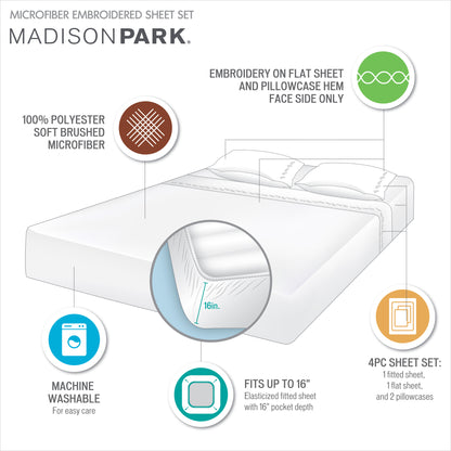 Madison Park 4 PC Sheet Set