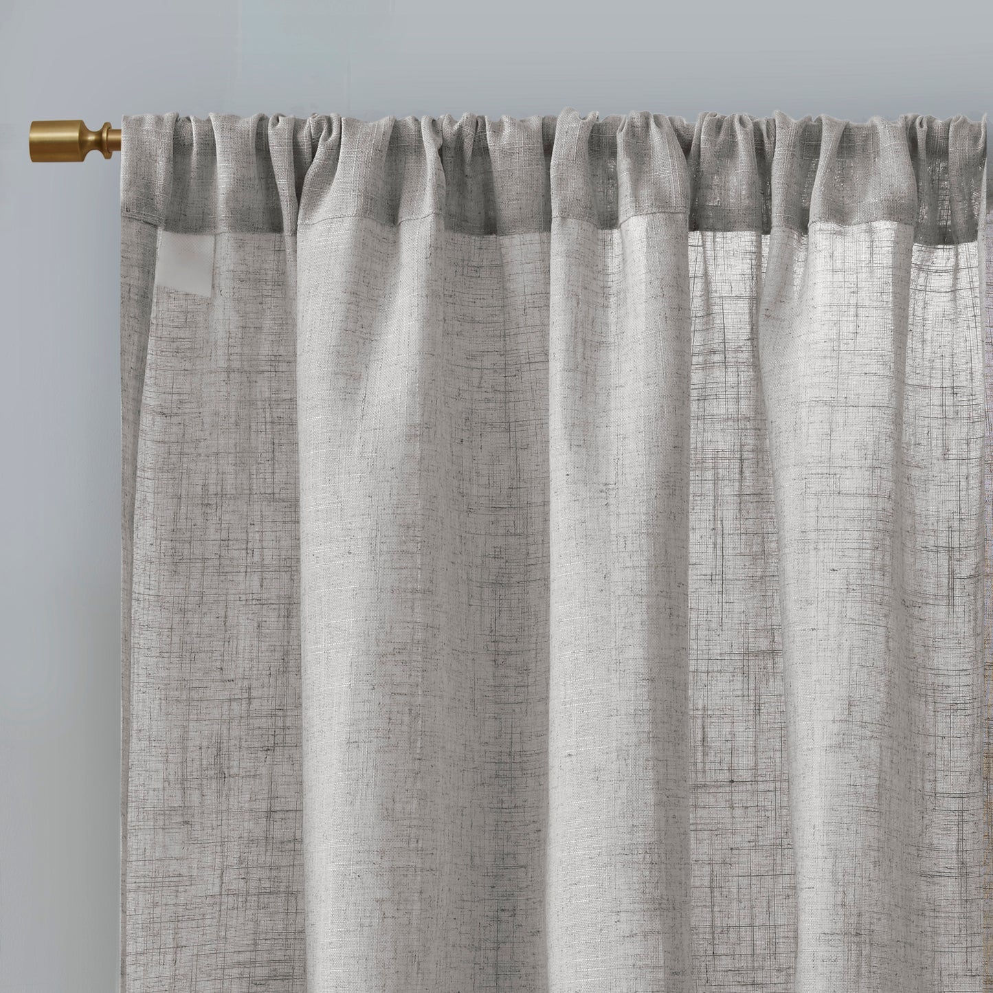 Madison Park Linen Blend Light Filtering Curtain Panel Pair