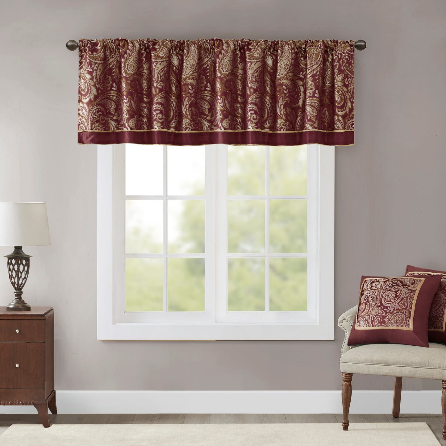Madison Park Jacquard Window Valance