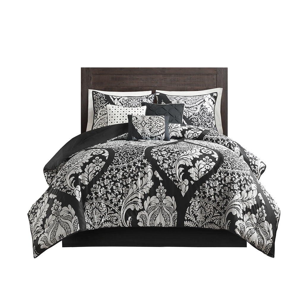 Madison Park 7 Piece Cotton Printed Comforter Set