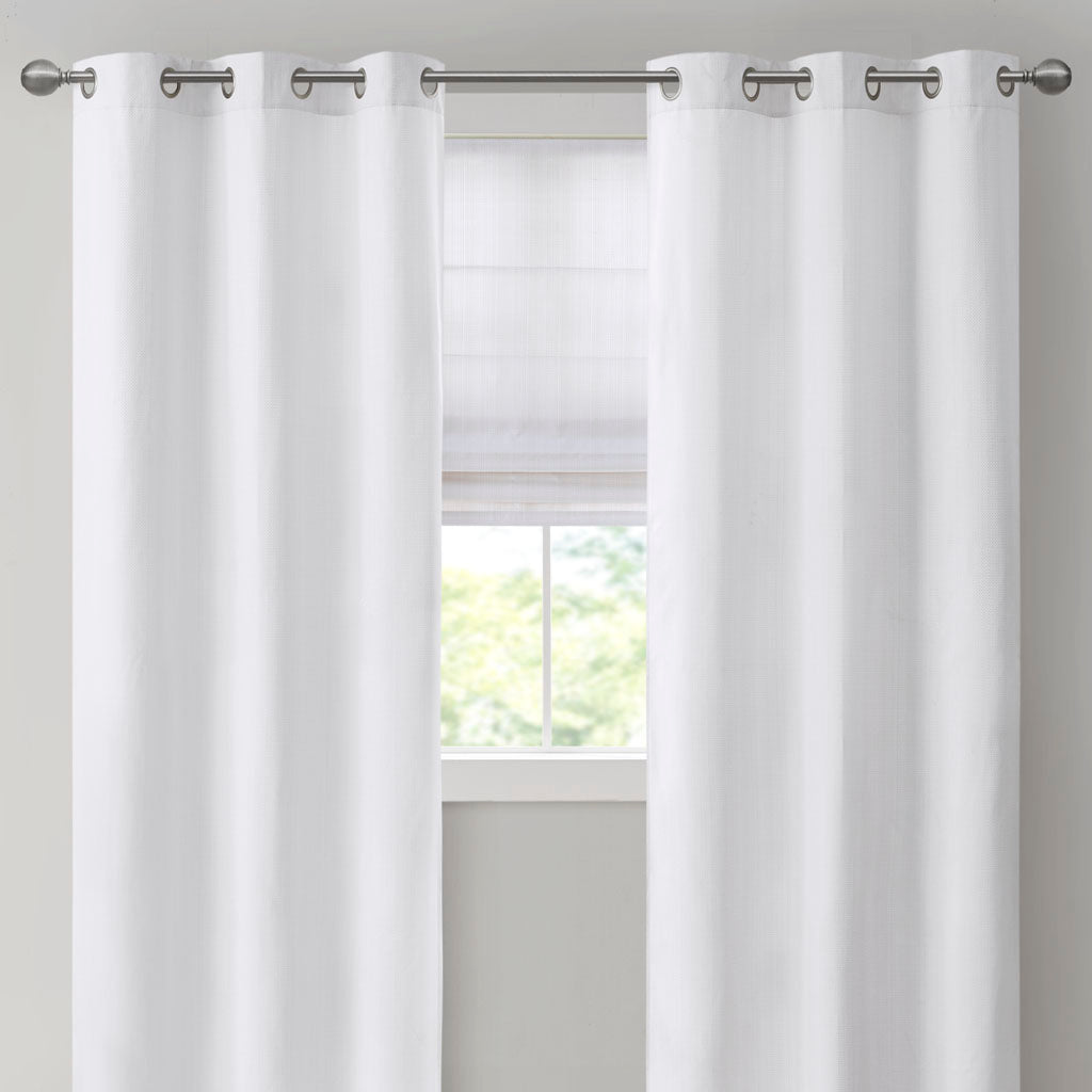 Madison Park Basketweave Room Darkening Curtain Panel Pair