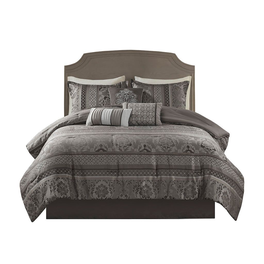 Madison Park 7 Piece Jacquard Comforter Set