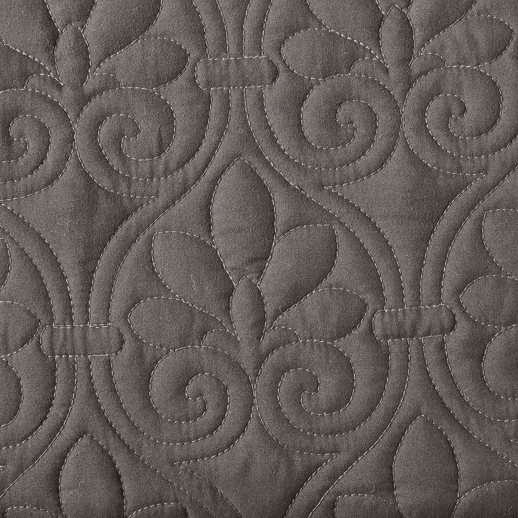 Madison Park 3 Piece Split Corner Pleated Quilted Bedspread