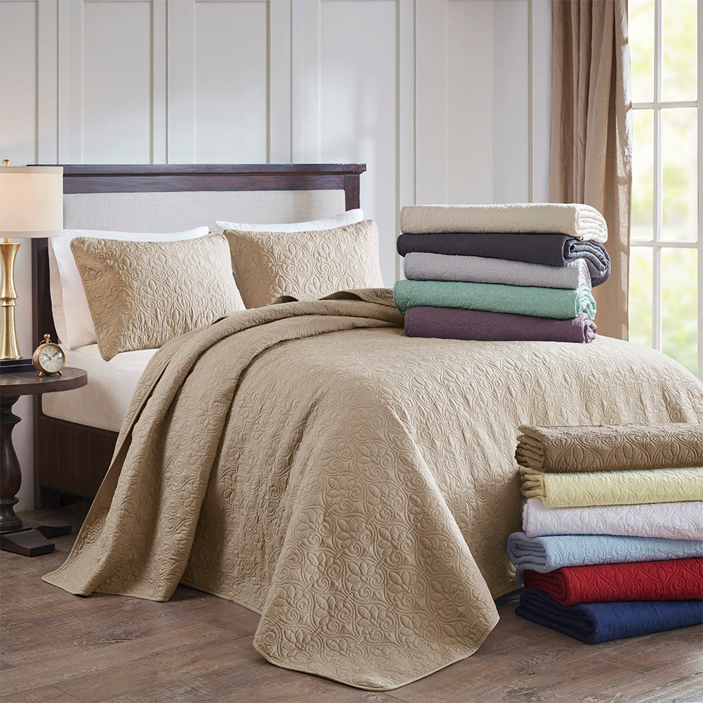 Madison Park 3 Piece Reversible Bedspread Set