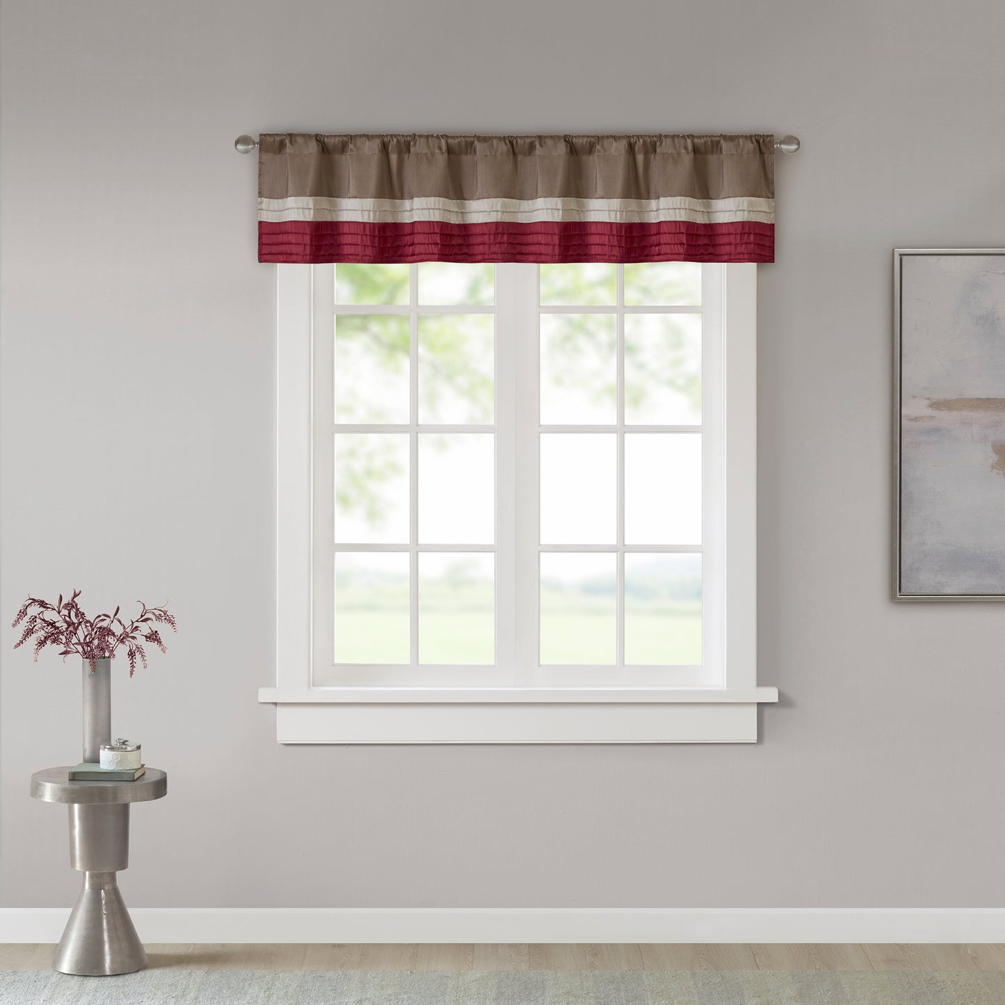 Madison Park Polyoni Pintuck Window Valance