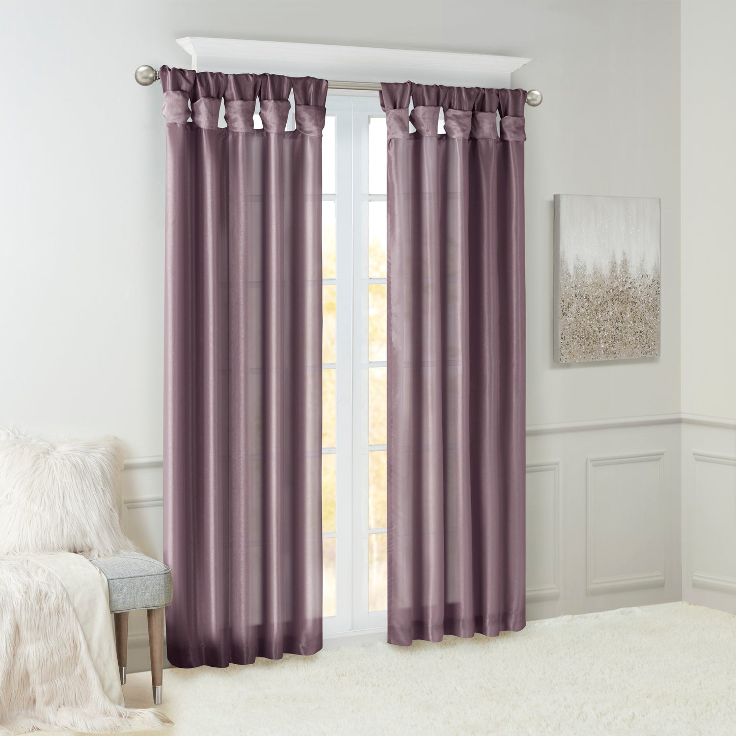 Madison Park Twist Tab Lined Window Curtain Panel