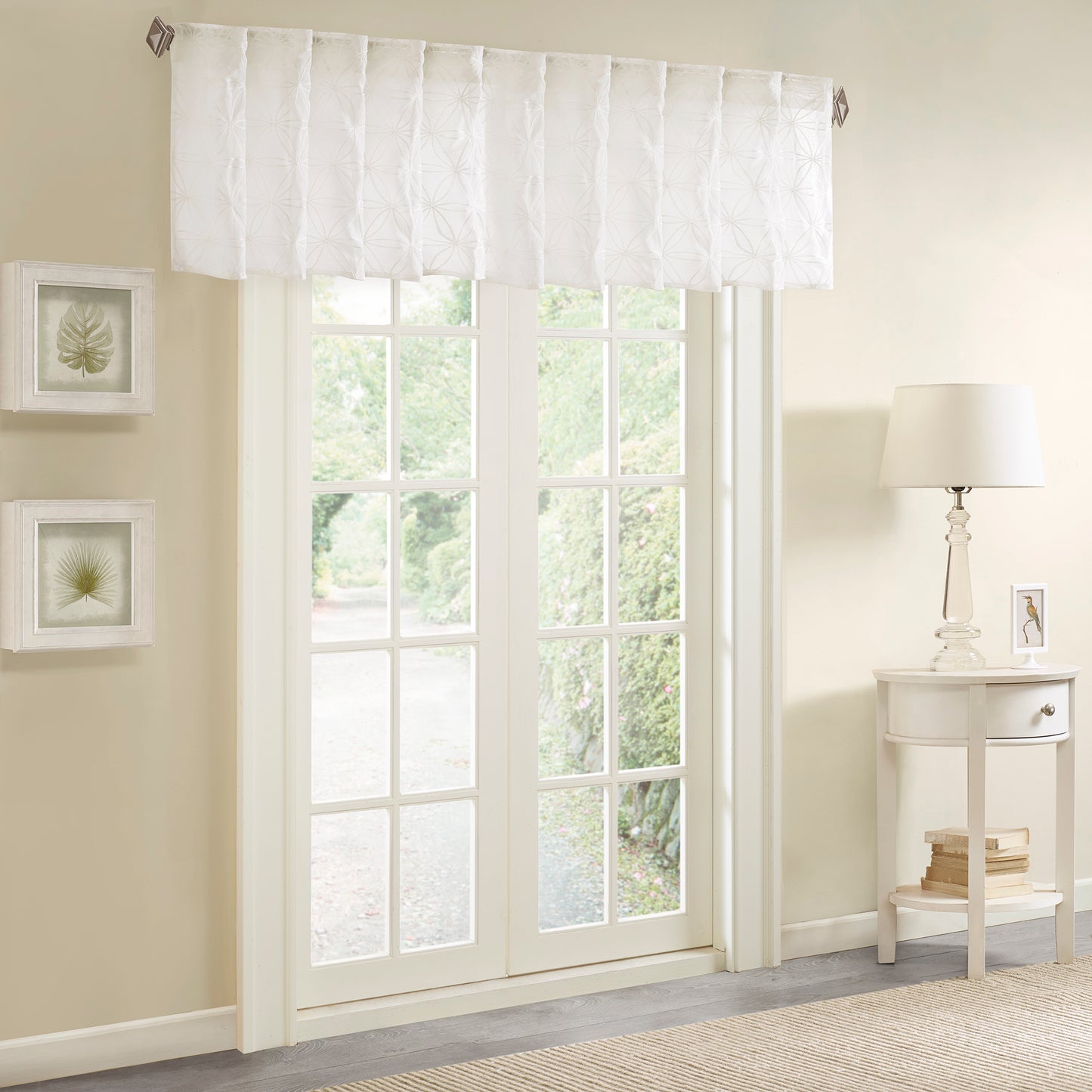 Madison Park Sheer Embroidered Window Valance