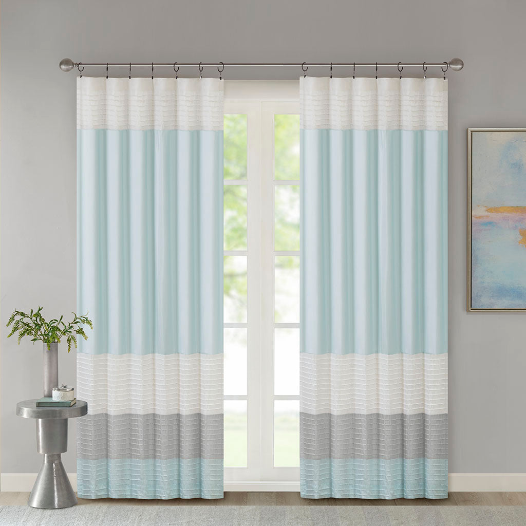 Madison Park Polyoni Pintuck Curtain Panel