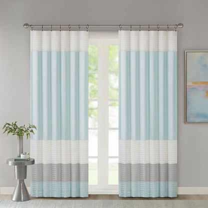 Madison Park Polyoni Pintuck Curtain Panel