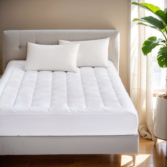 Madison Park Overfilled Plush Hypoallergenic Down Alternative Waterproof Mattress Pad