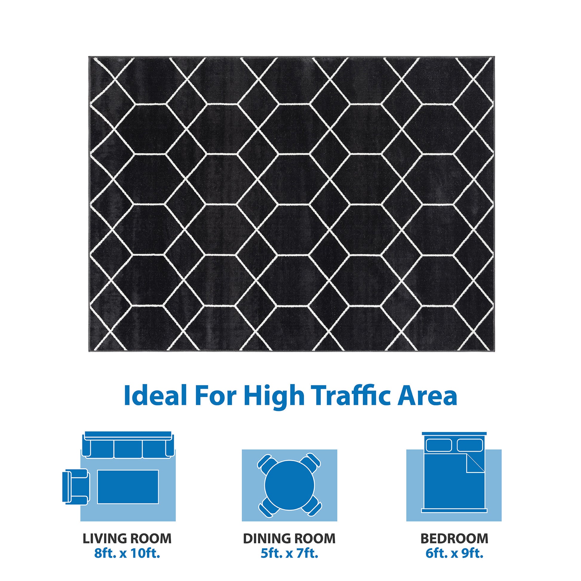 Madison Park Trellis Geometric Woven Area Rug