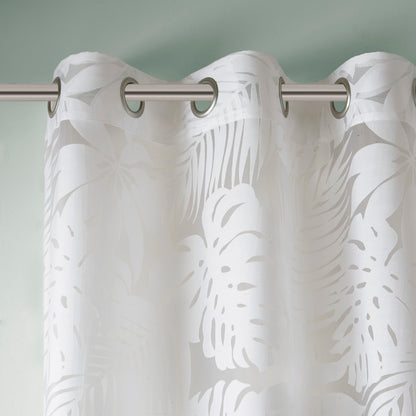 Madison Park Palm Leaf Burnout Window Sheer