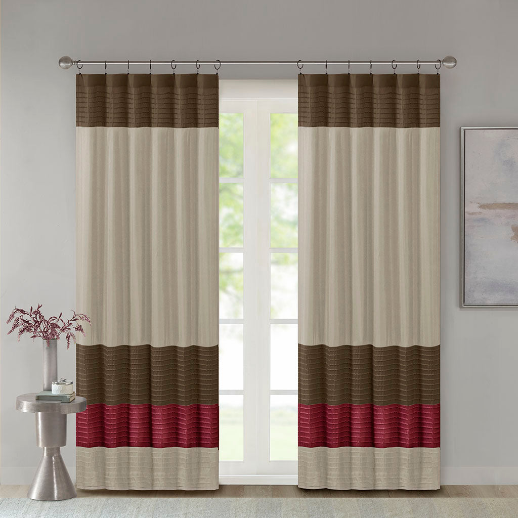 Madison Park Polyoni Pintuck Curtain Panel