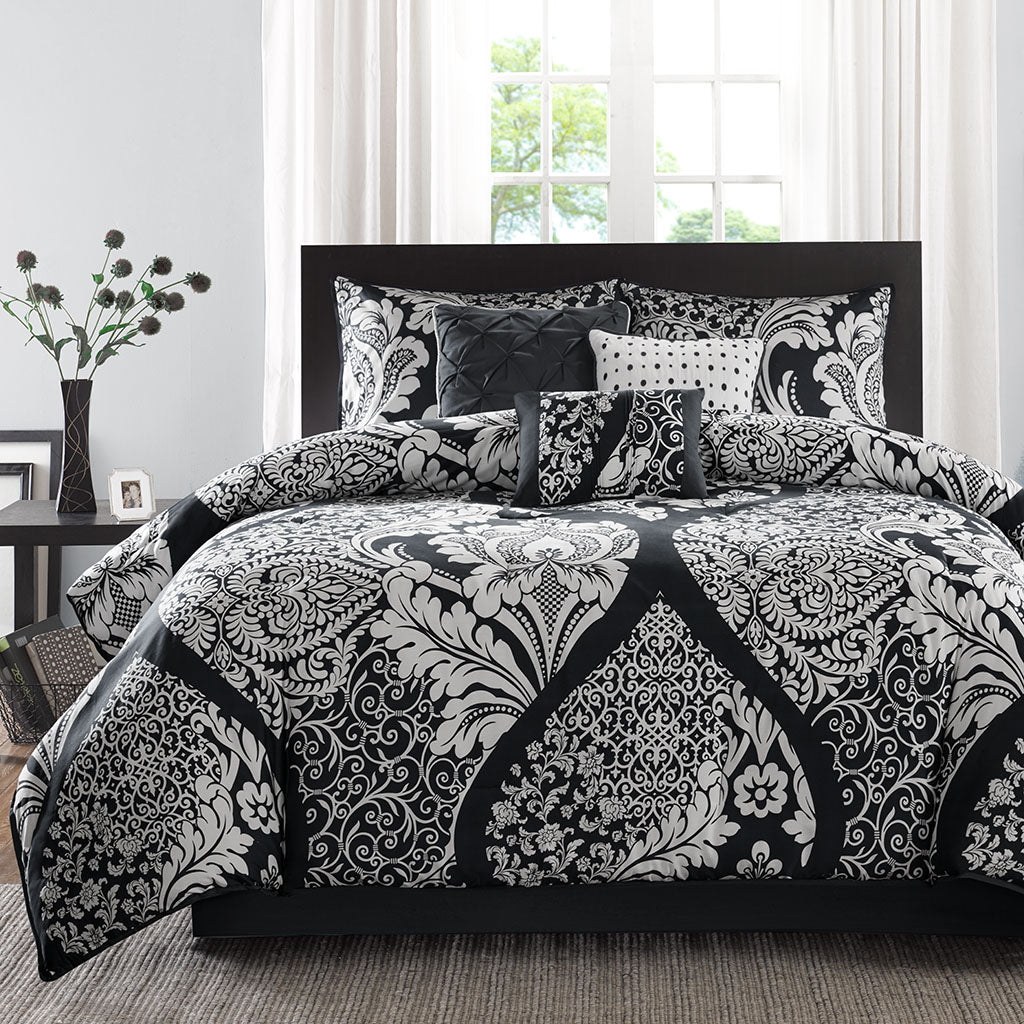 Madison Park 7 Piece Cotton Printed Comforter Set