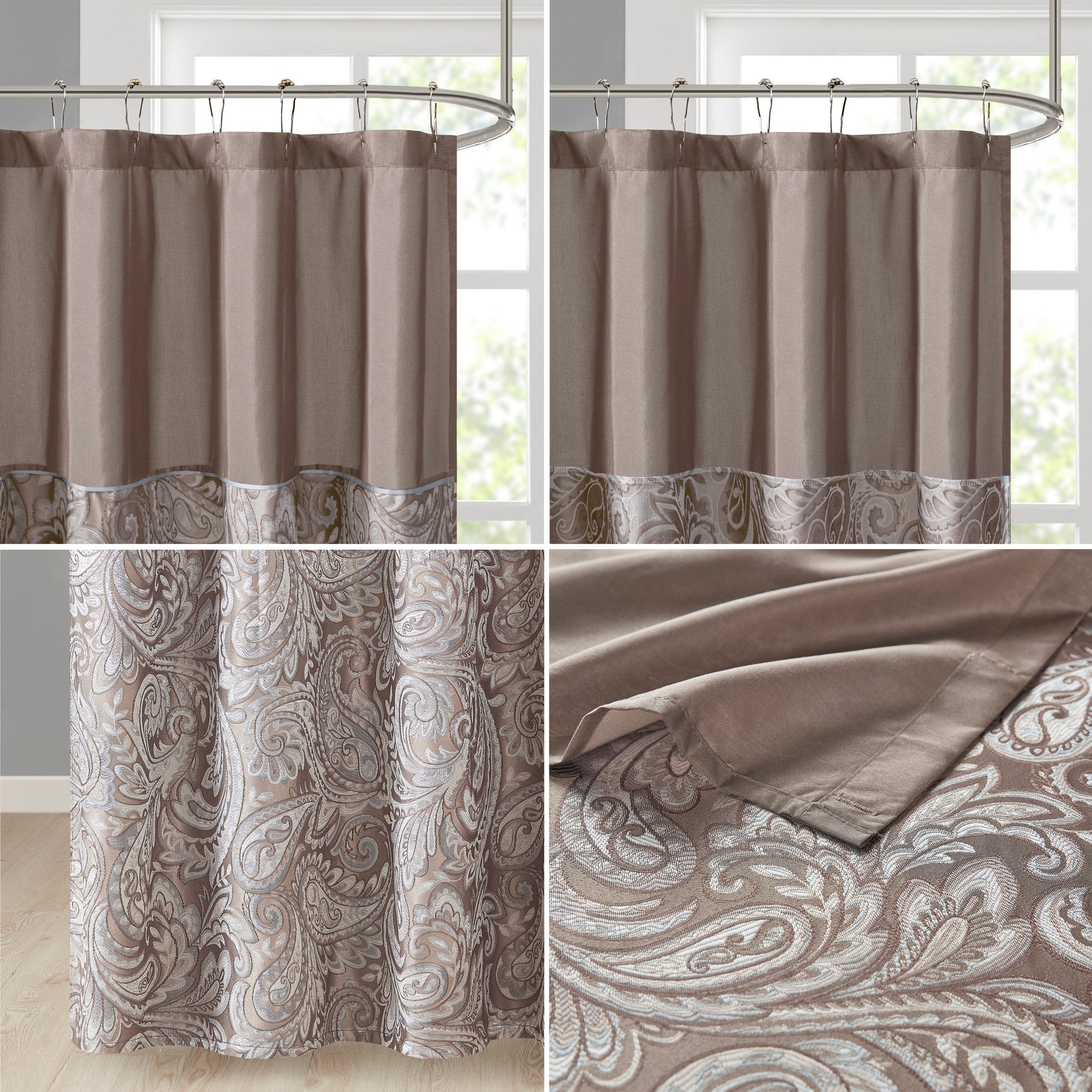 Madison Park Jacquard Shower Curtain