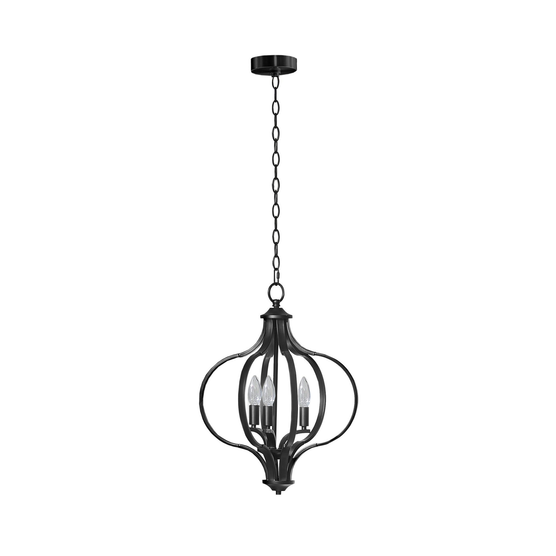 Hampton Hill 3-Light Metal Chandelier with Adjustable Chain