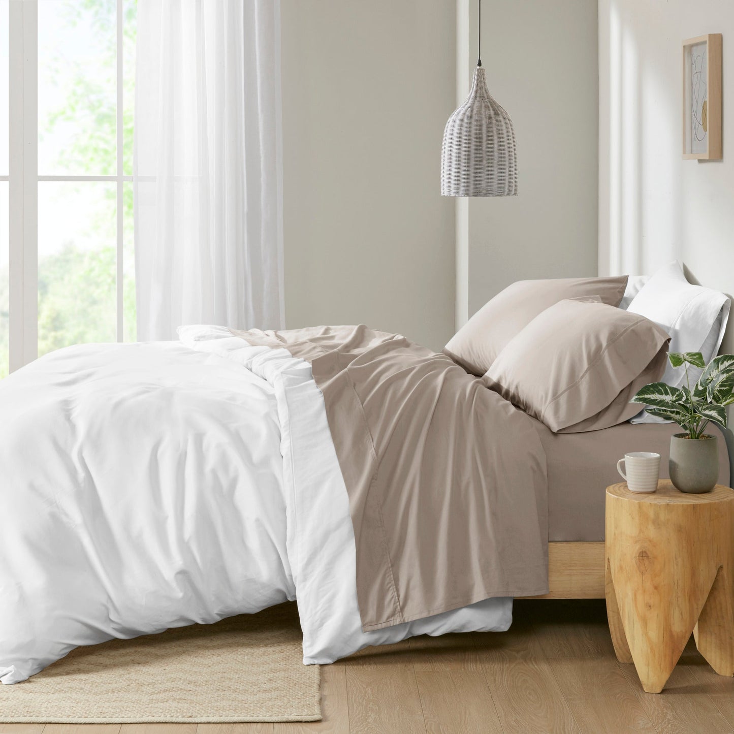 🎁 Peached Percale 200 Thread Count Relaxed Cotton Percale Sheet Set (100% off)