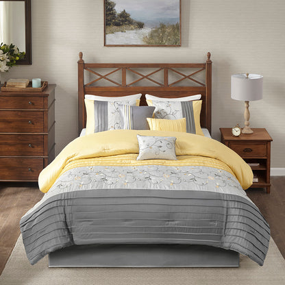 Madison Park Embroidered 7 Piece Comforter Set