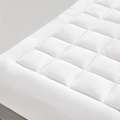 Madison Park Overfilled Plush Hypoallergenic Down Alternative Waterproof Mattress Pad