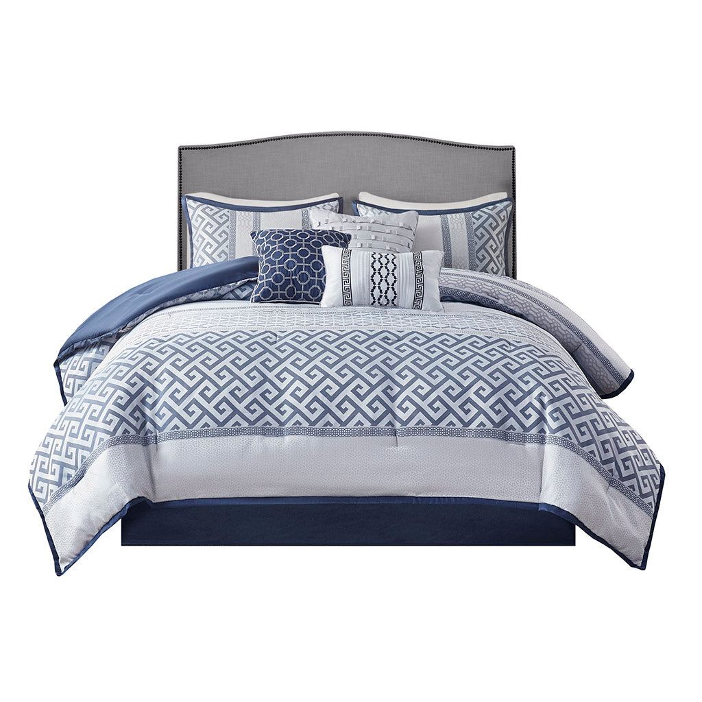 Madison Park 7 Piece Jacquard Comforter Set