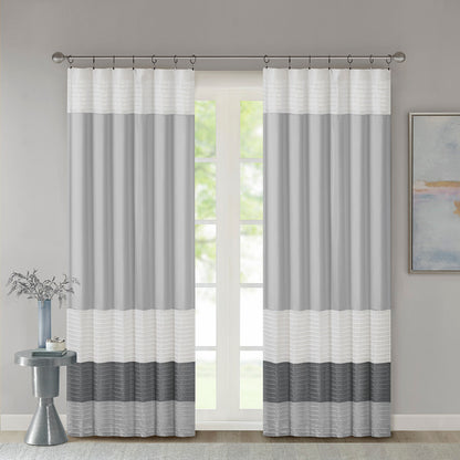 Madison Park Polyoni Pintuck Curtain Panel