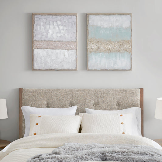Madison Park Hand Embellished Glitter 2-piece Canvas Wall Art Set