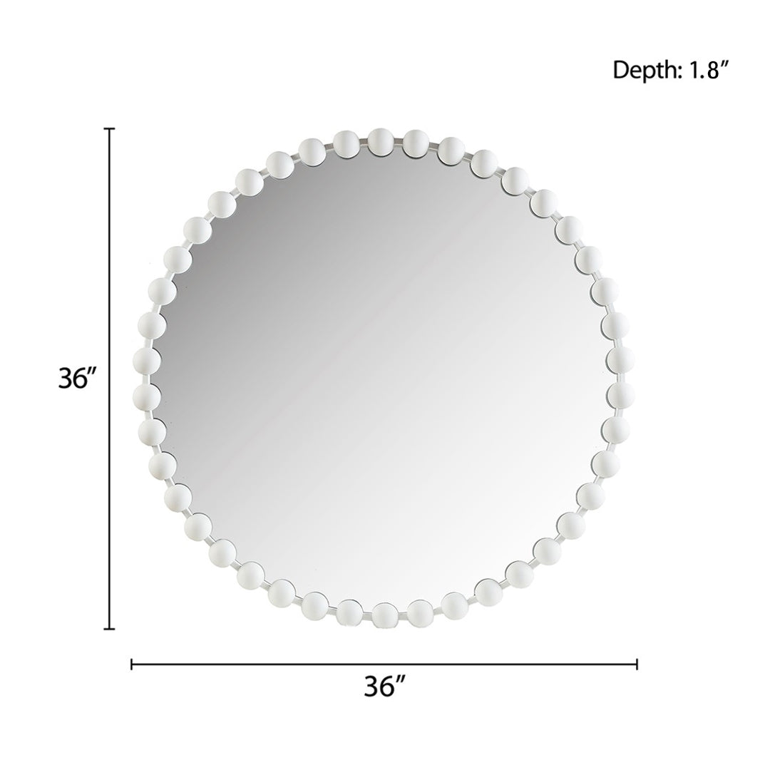 Madison Park Signature Beaded Round Wall Mirror 36"D