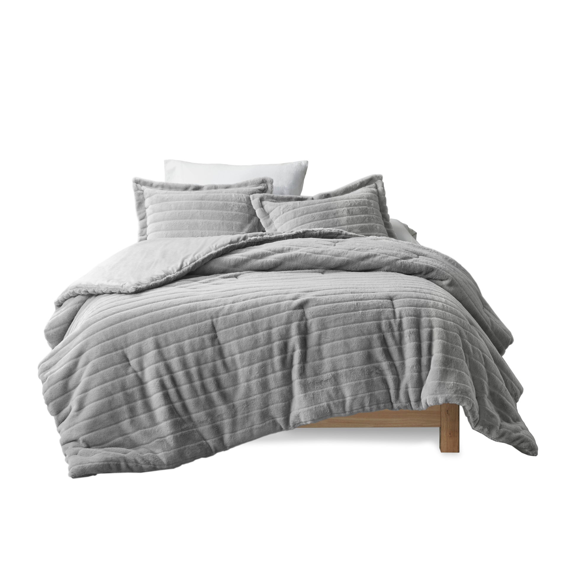 Madison Park Faux Fur Comforter Set