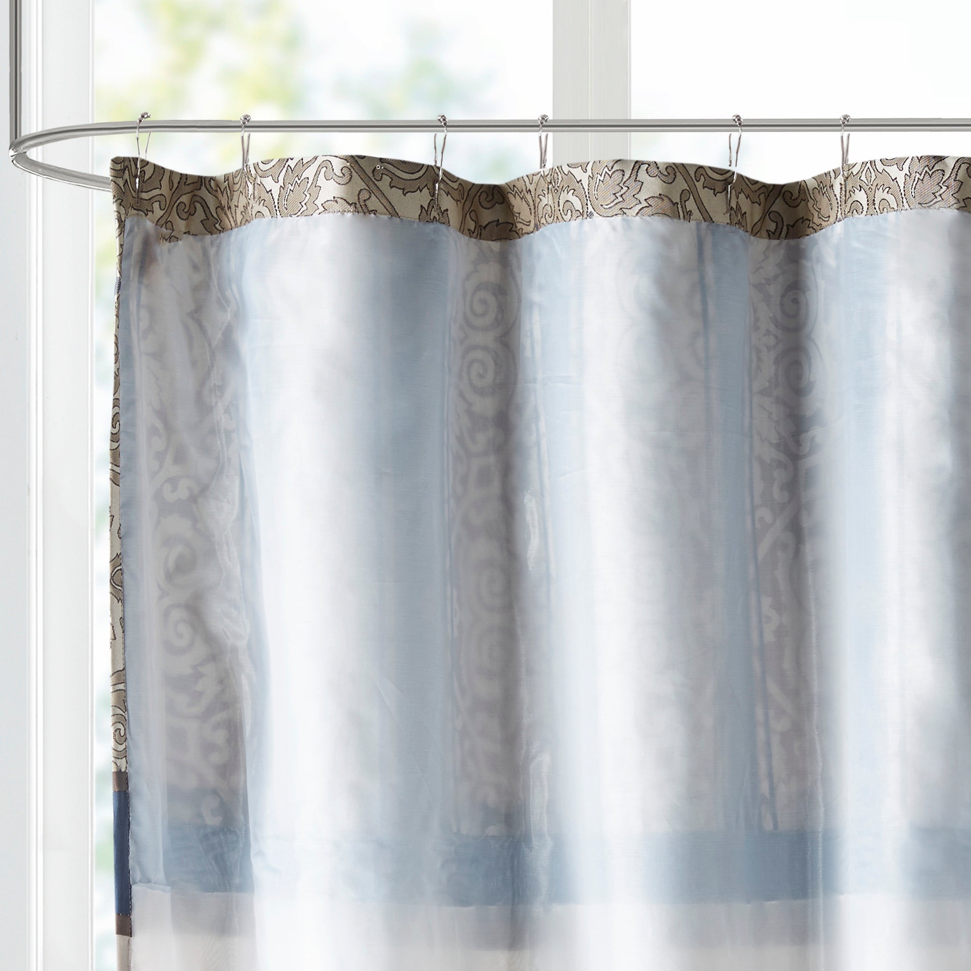 Madison Park Embroidered Shower Curtain