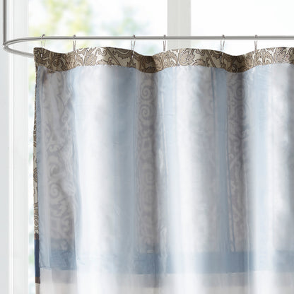 Madison Park Embroidered Shower Curtain