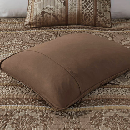 Madison Park 6 Piece Jacquard Quilt Set with Throw Pillows