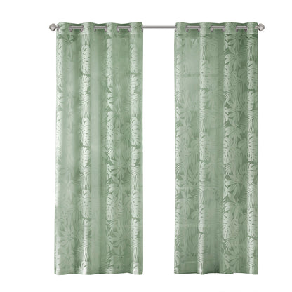 Madison Park Palm Leaf Burnout Window Sheer