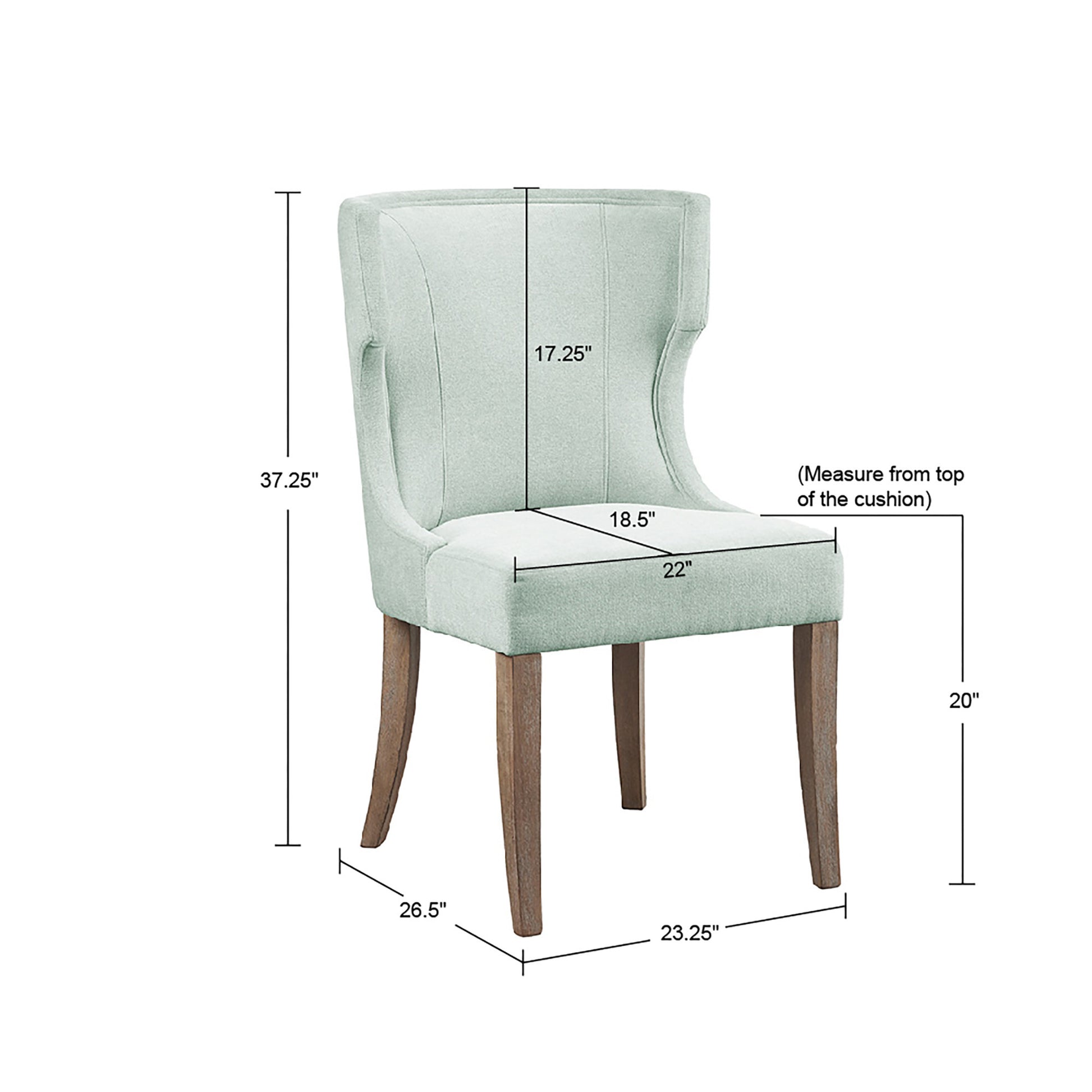 Madison Park Upholstered Wingback Dining Chair Set of 2