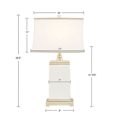 Hampton Hill Rectangular Ceramic Table Lamp