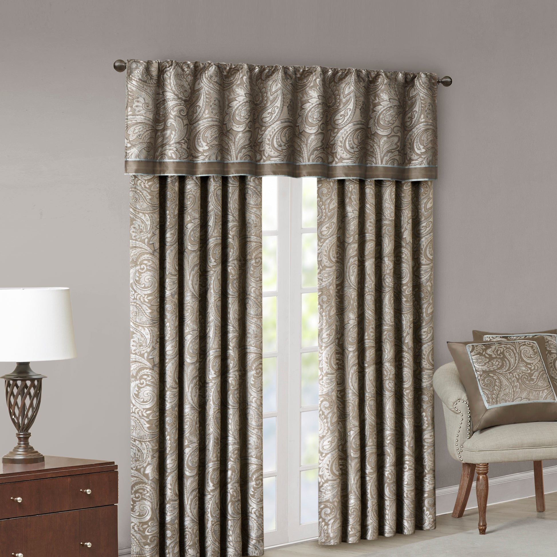 Madison Park Jacquard Window Valance