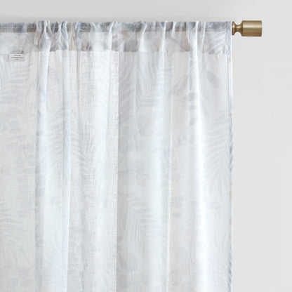 Madison Park Botanical Printed Texture Sheer Window Pair